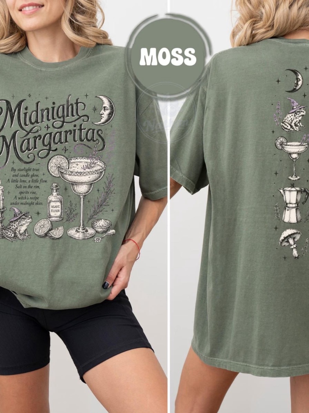 Comfort Colors Moss 'Midnight Margaritas' Graphic Tee
